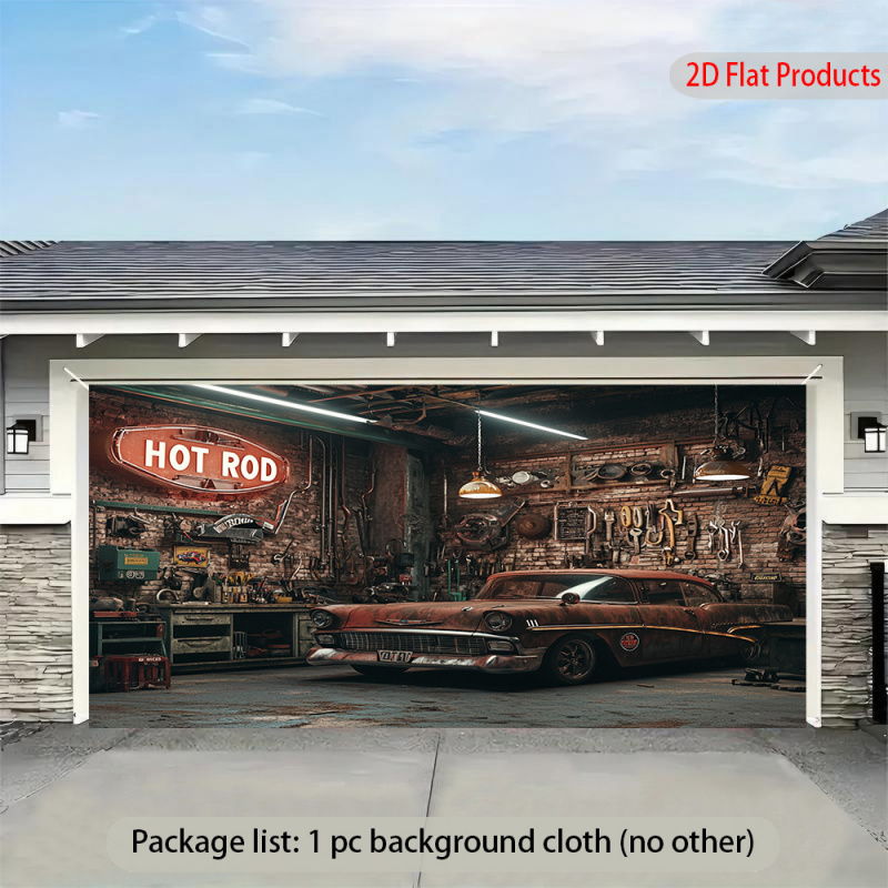 1Vintage Car Garage Banner Bac - Auto Repair Shop Background avis et prix