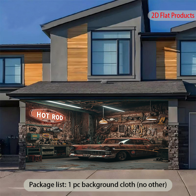 1Vintage Car Garage Banner Bac - Auto Repair Shop Background avis et prix