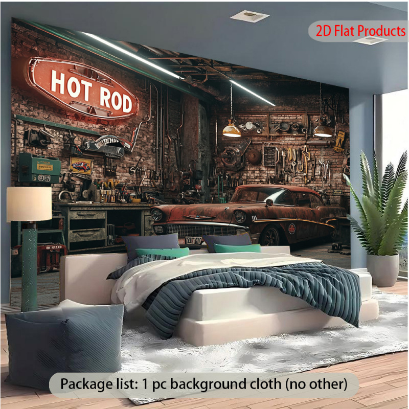 1Vintage Car Garage Banner Bac - Auto Repair Shop Background avis et prix