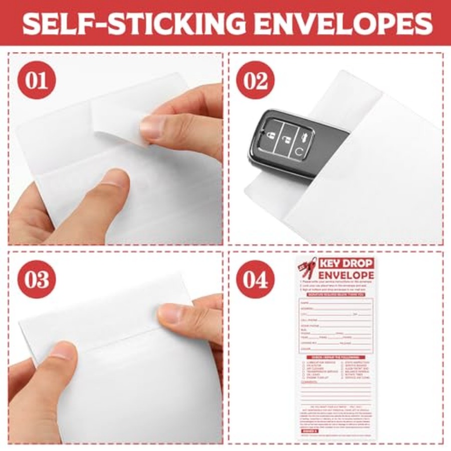 500 Pcs Drop Key Envelopes Aut - Auto Repair Shop Key Drop Box avis et prix