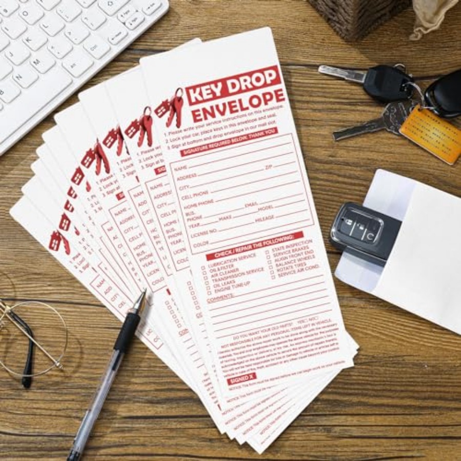 500 Pcs Drop Key Envelopes Aut - Auto Repair Shop Key Drop Box avis et prix